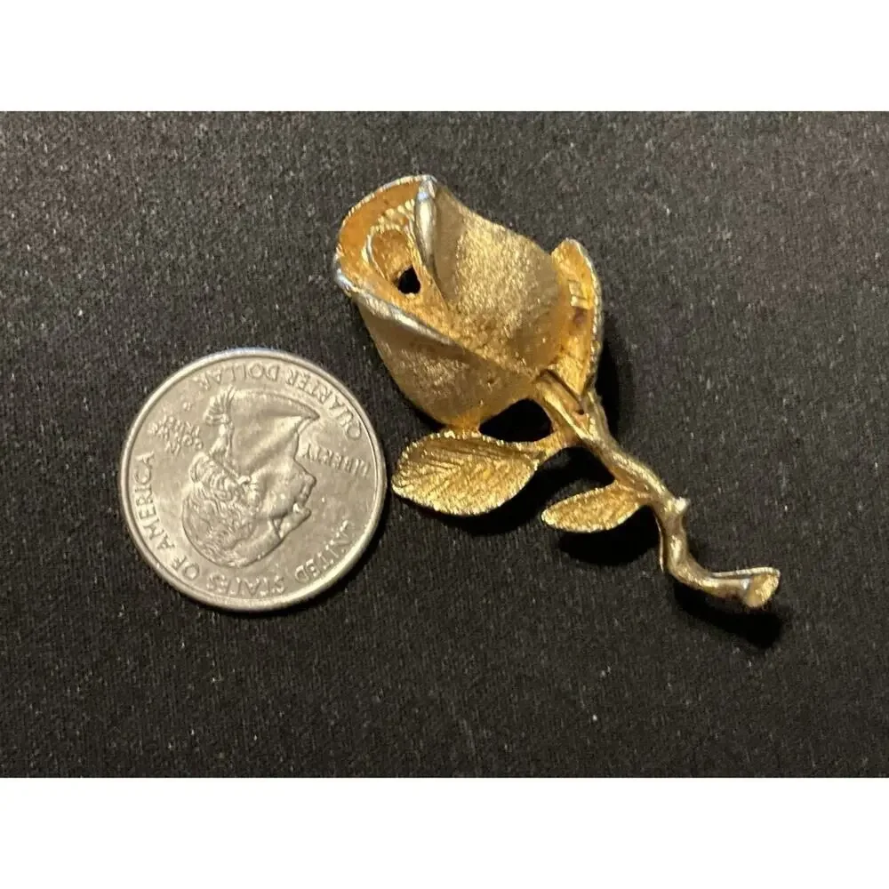 Dubarry Fifth Avenue Gold Tone Rose Brooch